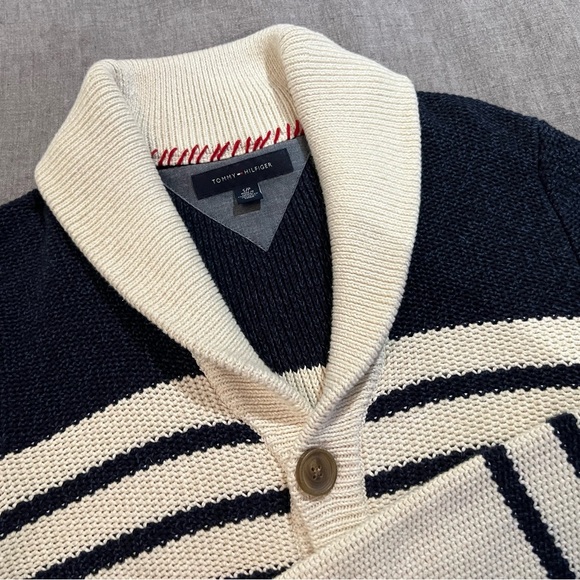 TOMMY HILFIGER Men’s Nautical Cardigan, Size S - Picture 6 of 7